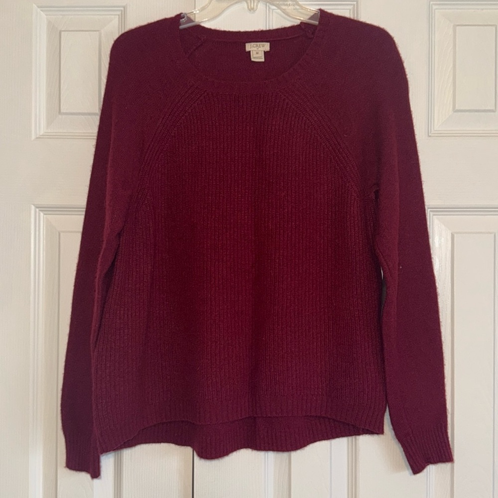 J. Crew Maroon partial wool sweater size Medium